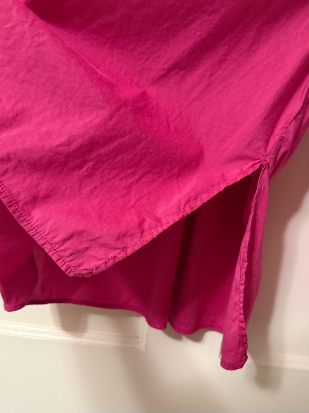 Soft Surroundings Embroidered Eyelet Fuchsia Peasant Top - Picture 7 of 9